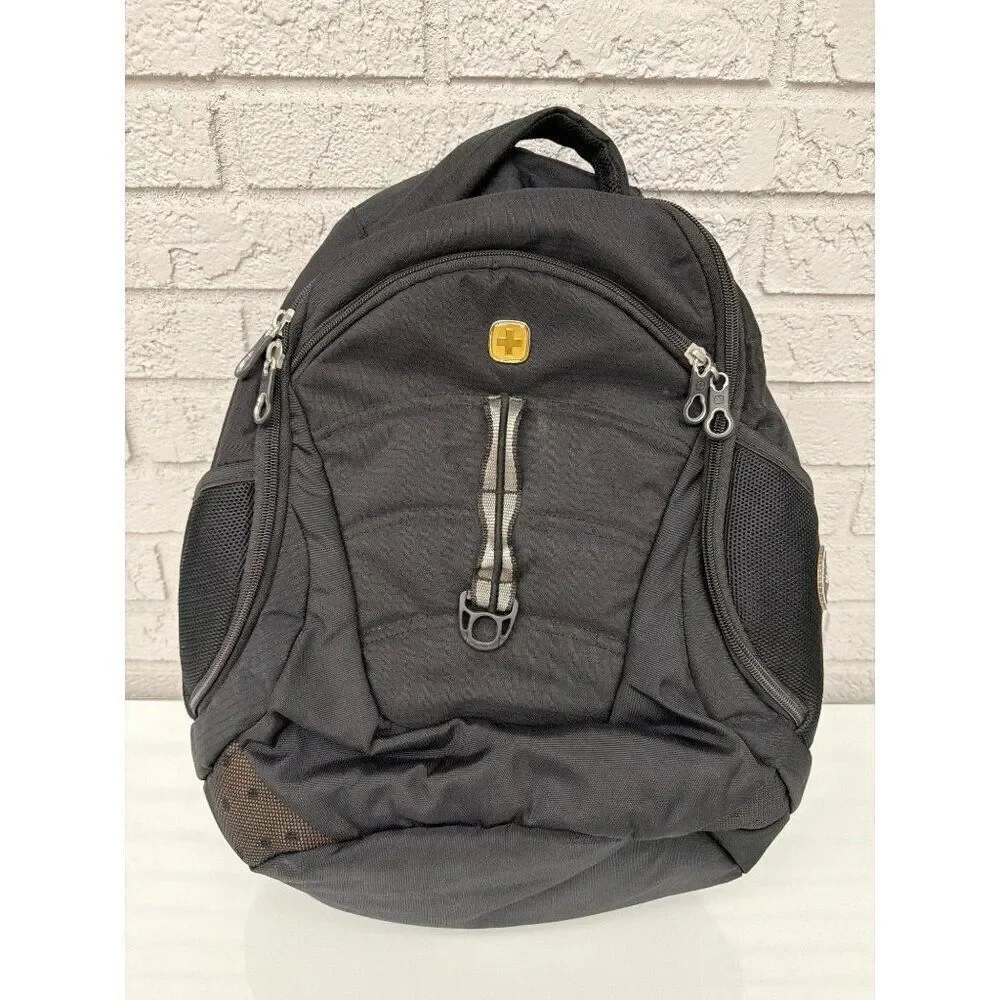 Swiss Gear Wenger- Synergy Black Laptop Backpack with Side Pockets